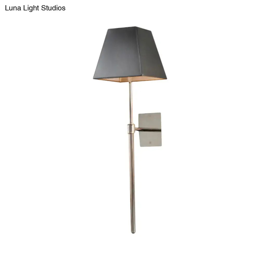 Modern black and nickel sconce light bedroom direct wired electric