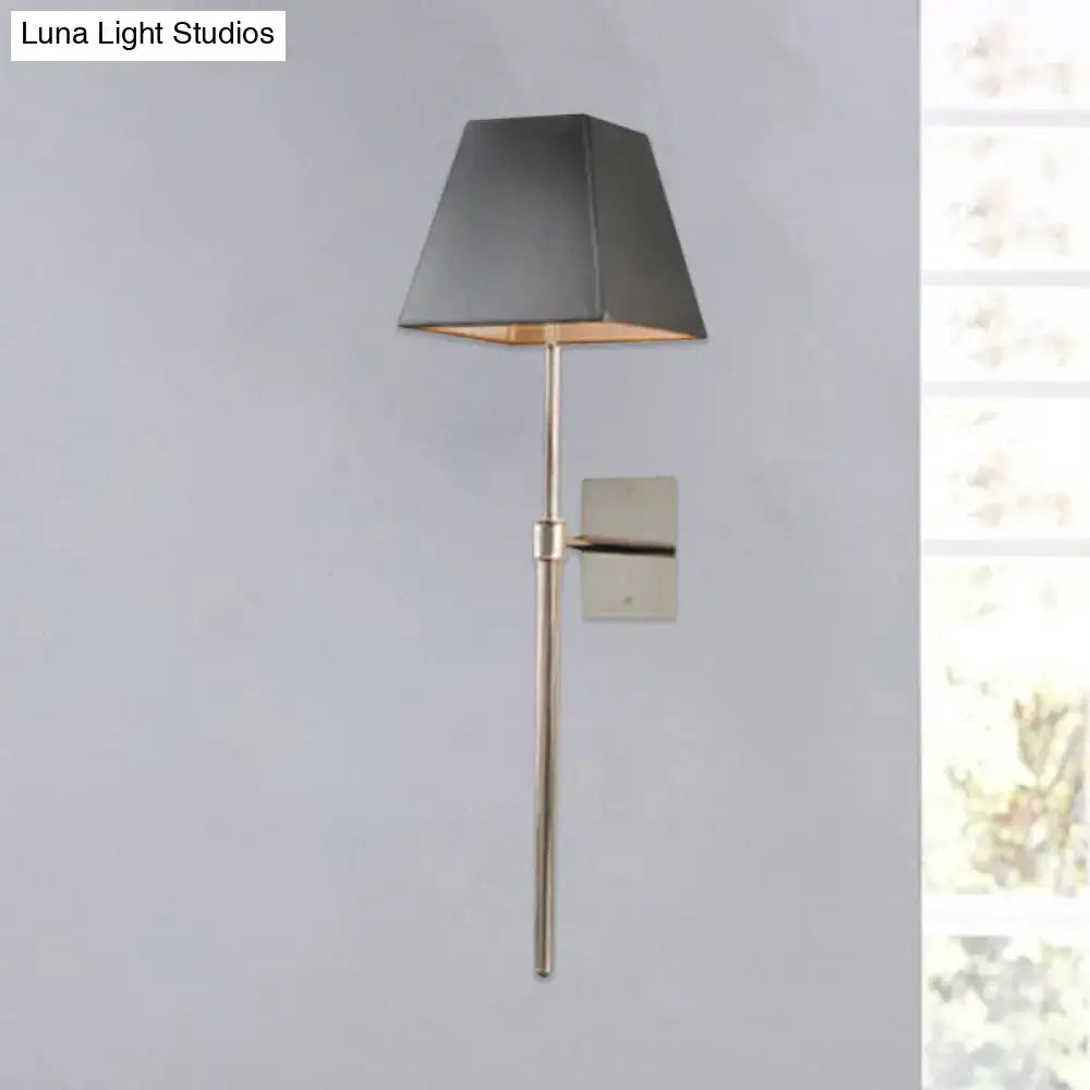 Modern black and nickel sconce light bedroom direct wired electric