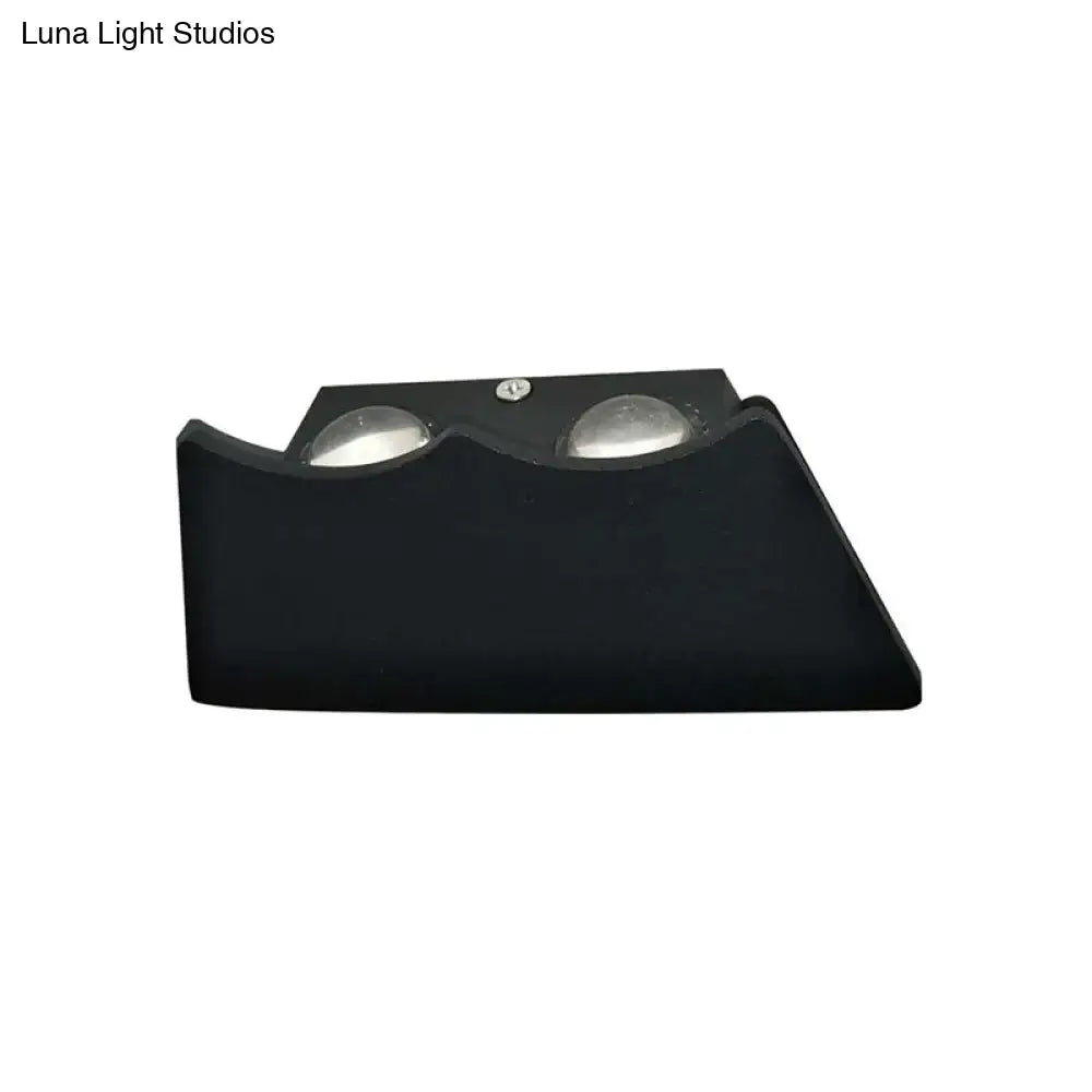 Modern black and silver led wall sconce bedroom light 110v-120v
