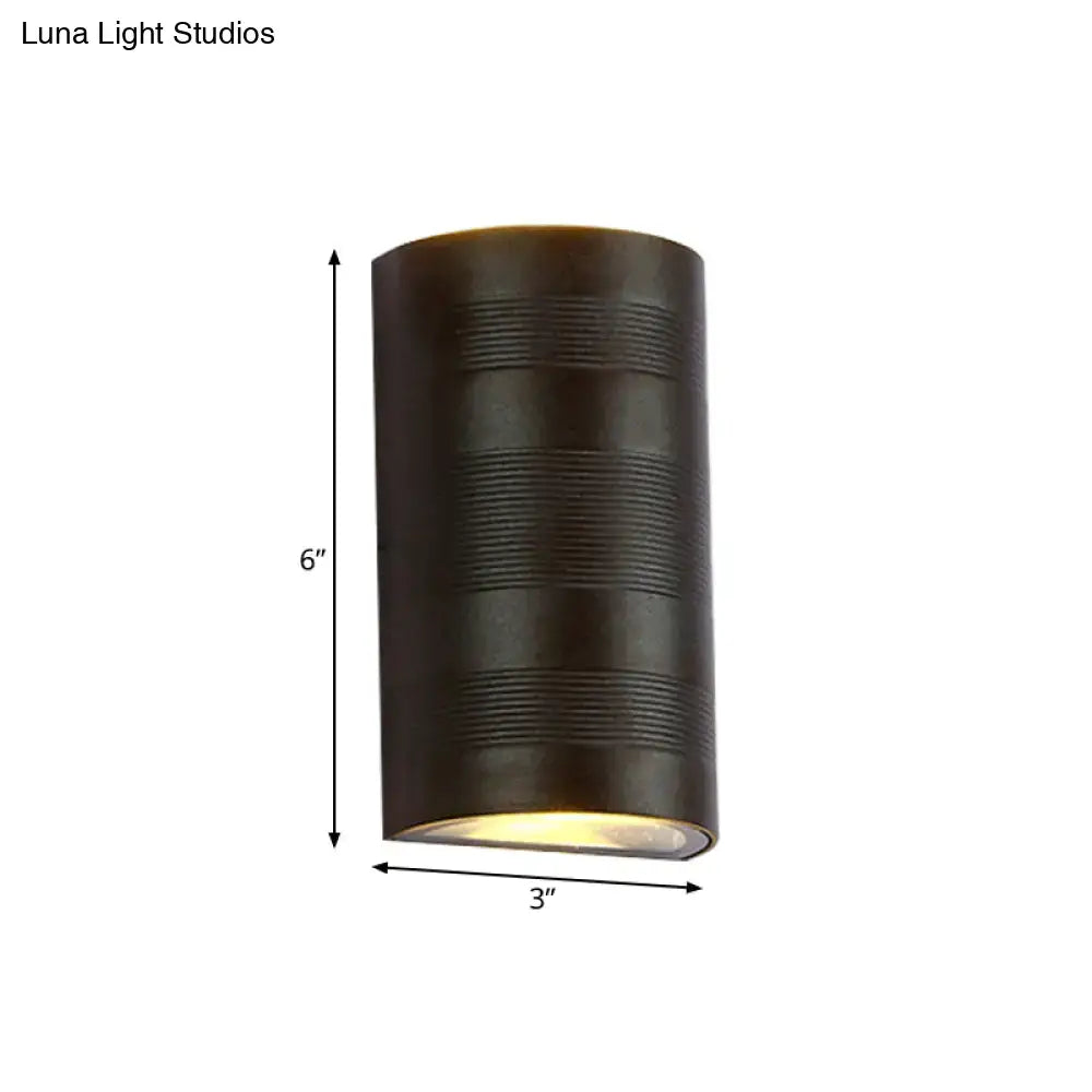Modern black and silver outdoor wall lamp warm white sconce