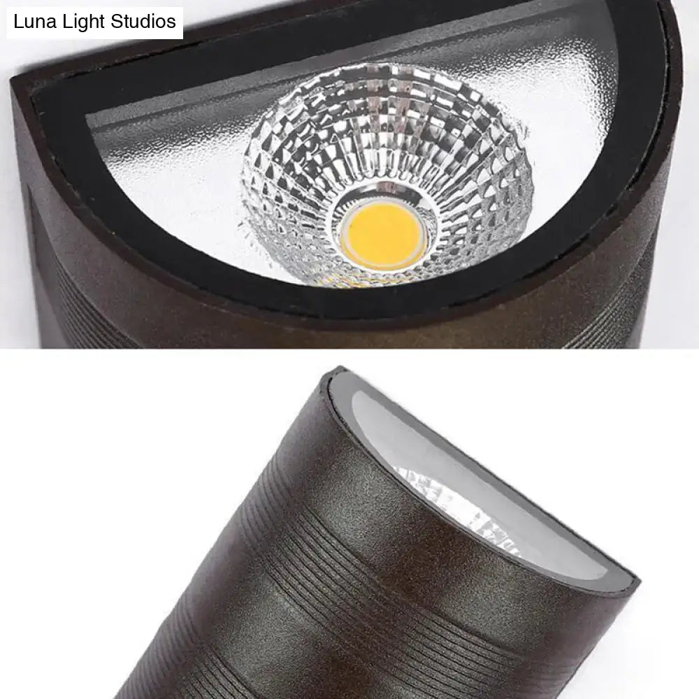 Modern black and silver outdoor wall lamp warm white sconce