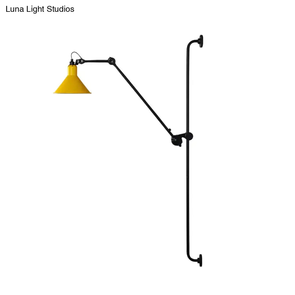 Modern black and white articulated bedroom wall lamp direct wired