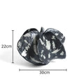 Modern black and white starfruit coral abstract sculpture bedroom decor