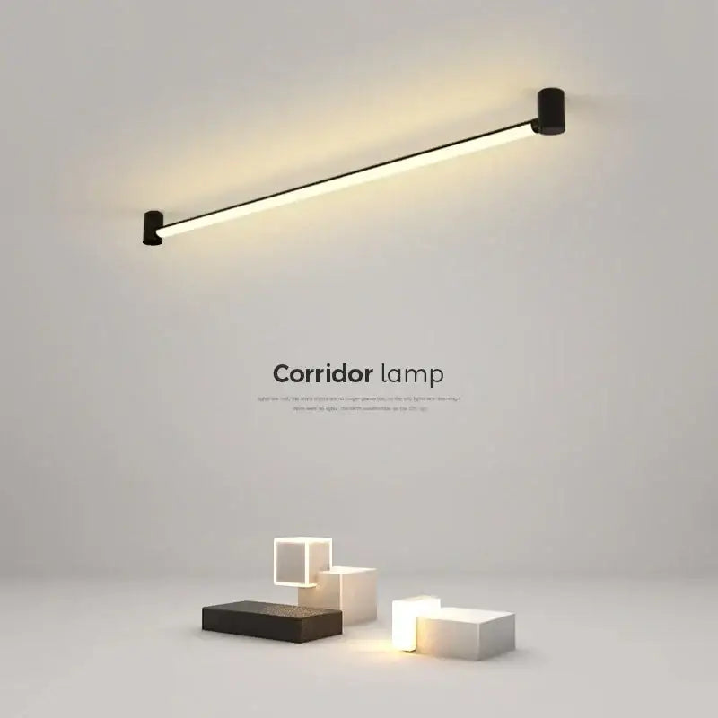 Modern black bar linear wall light for living room ambient lighting