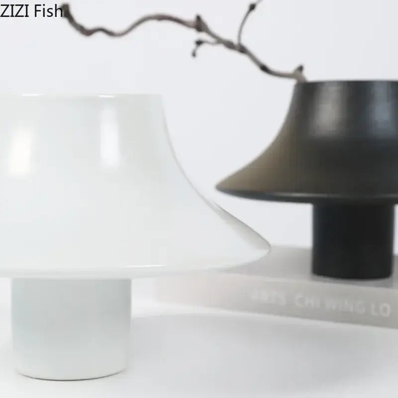 Modern black bell shaped decorbites ceramic vase desktop decor