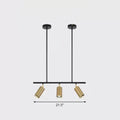 Modern black & brass metal island ceiling light dining room spotlight