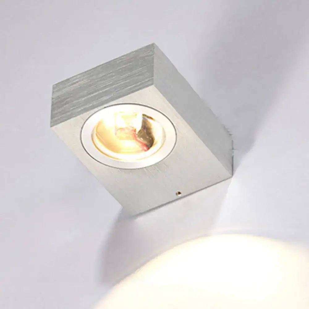 Modern black & brushed silver rgb wall lighting piece – corridor led