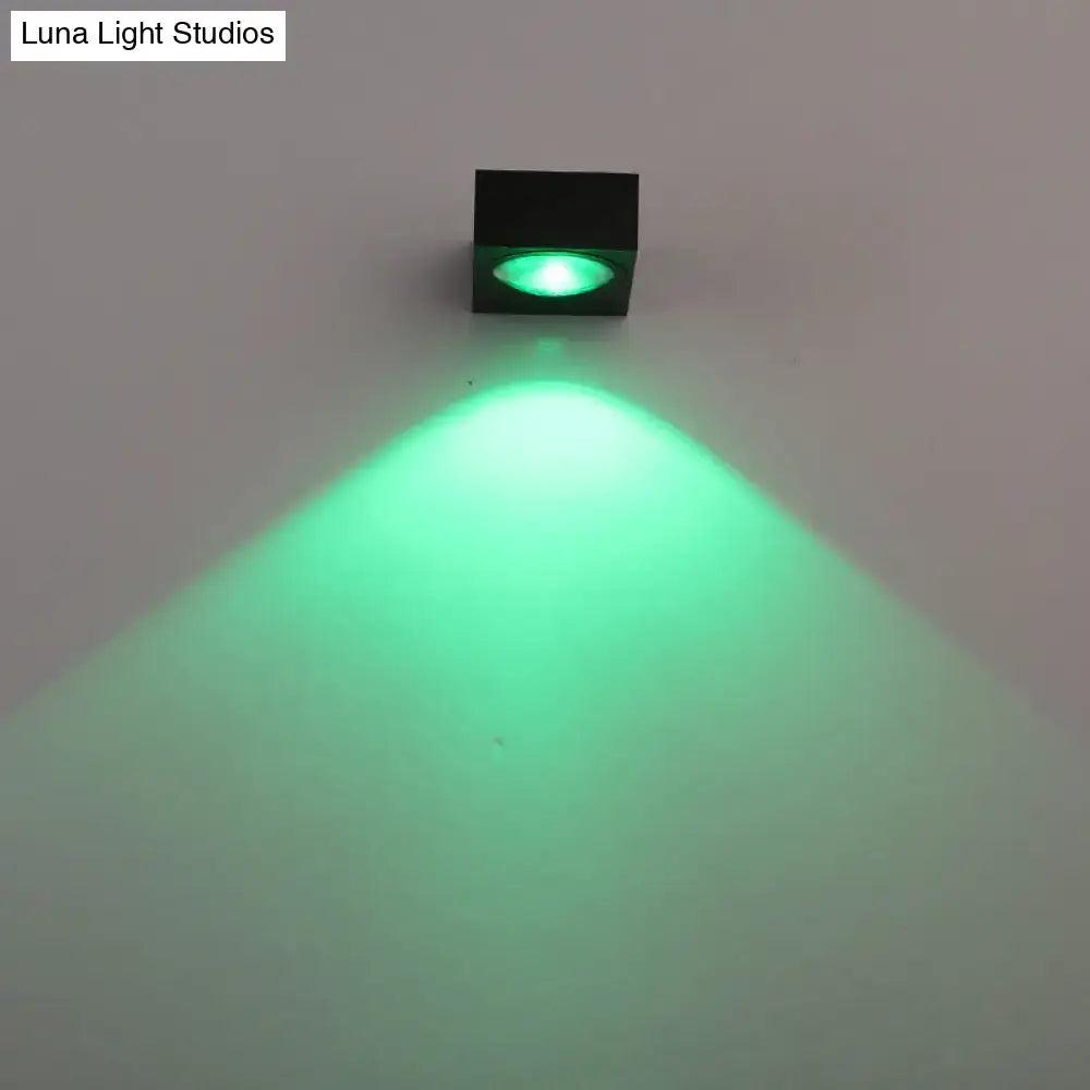 Modern black & brushed silver rgb wall lighting piece – corridor led