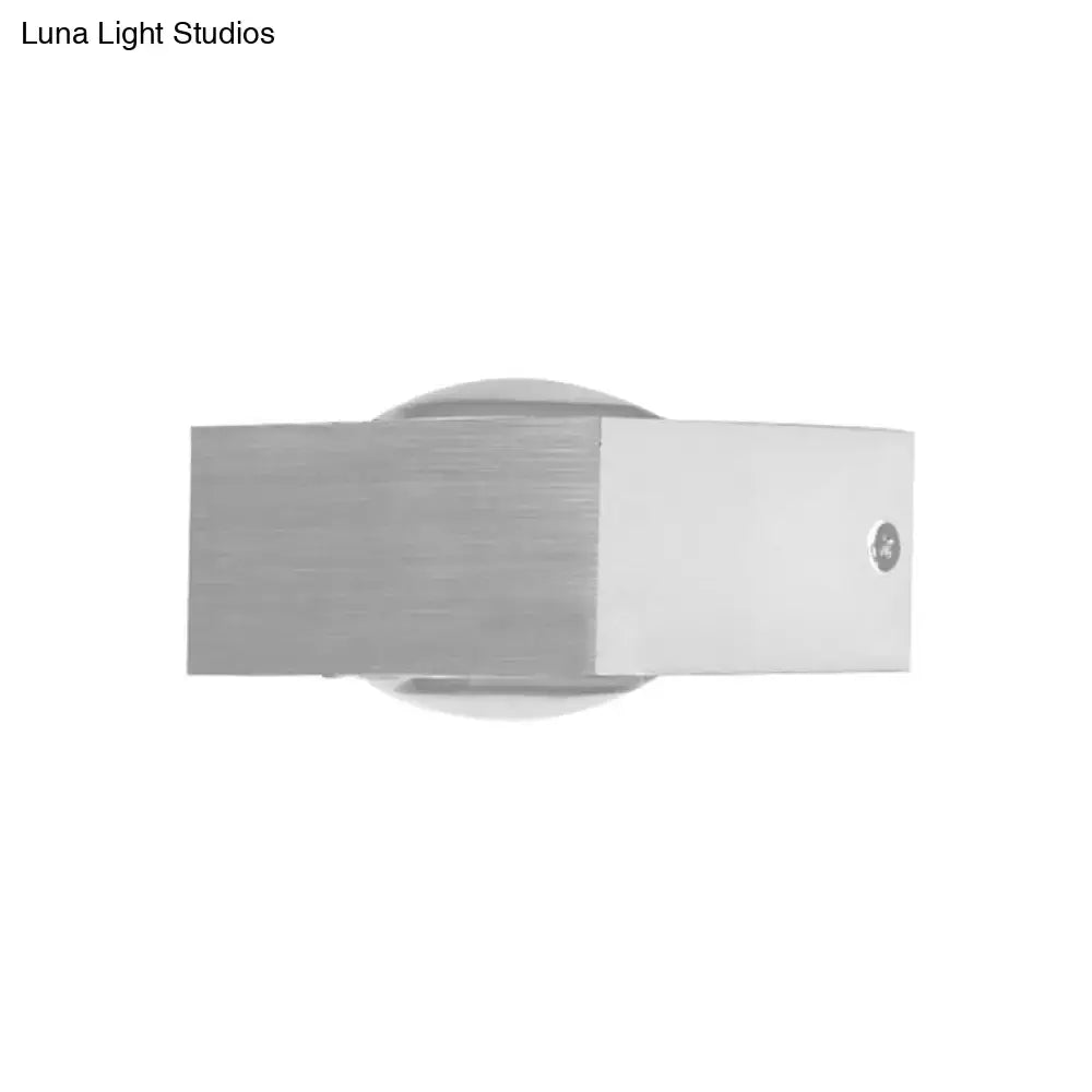 Modern black & brushed silver rgb wall lighting piece – corridor led
