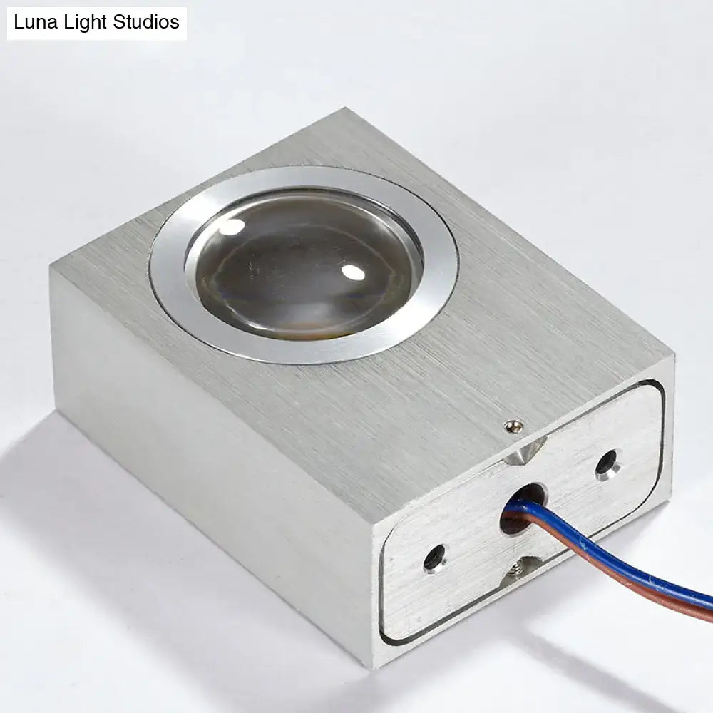 Modern black & brushed silver rgb wall lighting piece – corridor led
