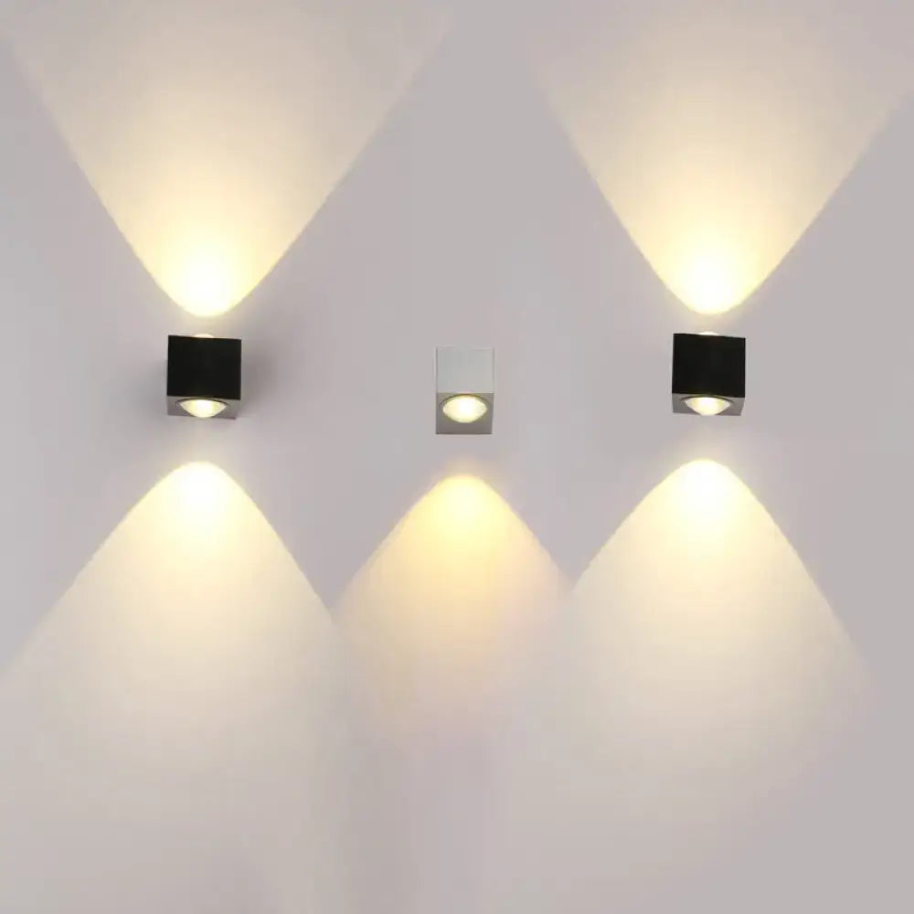 Modern black & brushed silver rgb wall lighting piece – corridor led