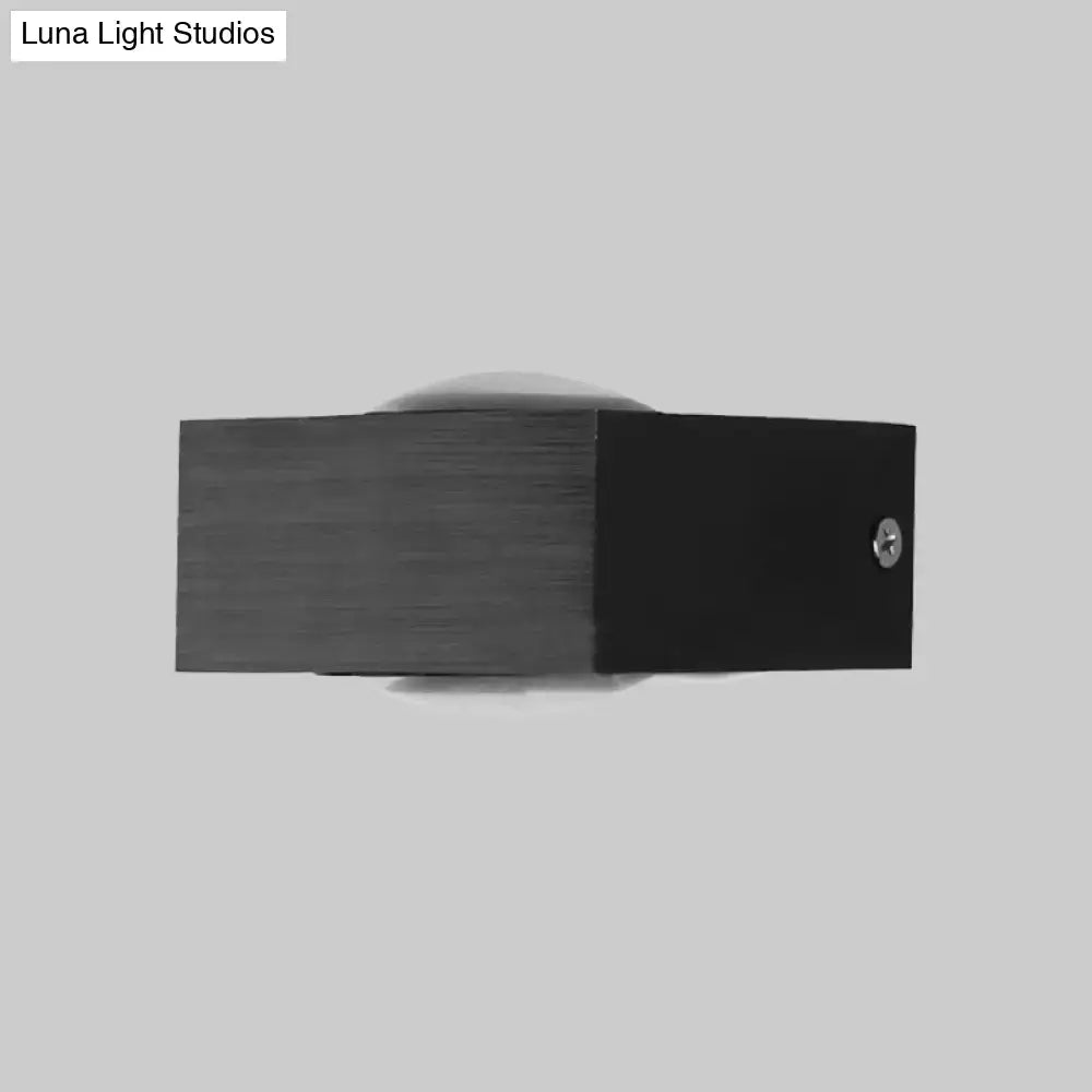 Modern black & brushed silver rgb wall lighting piece – corridor led