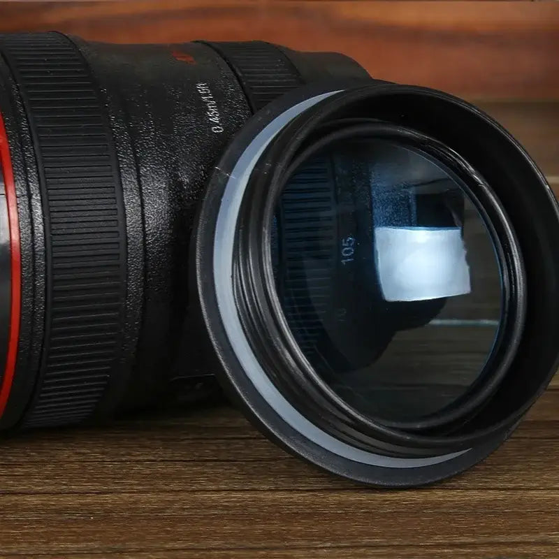 Modern black camera lens cup kitchen self stirring coffee mug