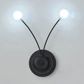 Modern black cast iron double globe wall sconce living room light
