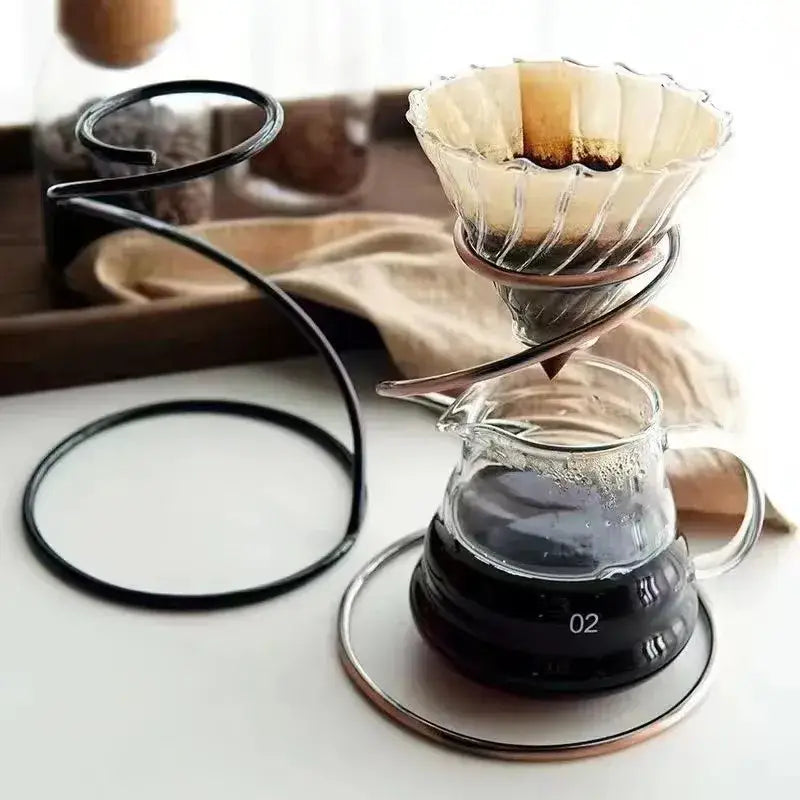 Modern black ceramic coffee barista set kitchen pour over dripper