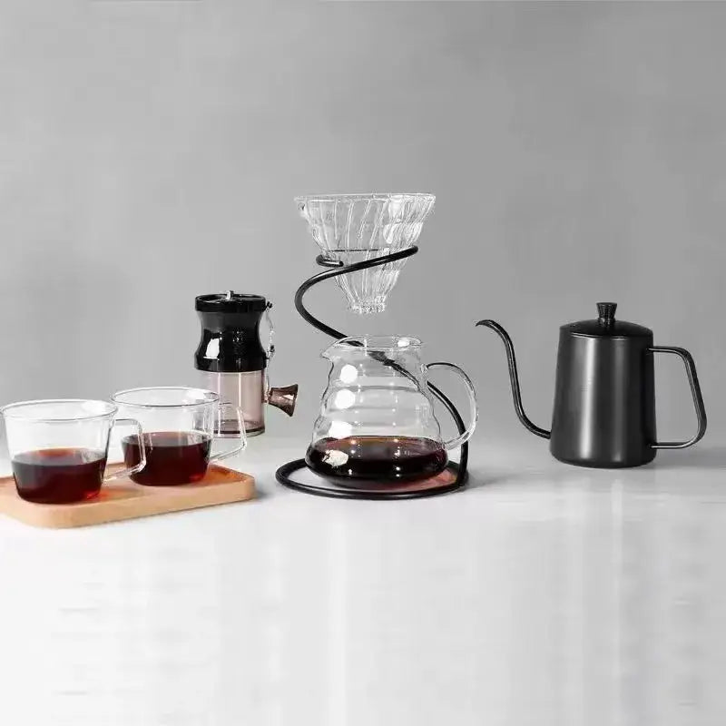 Modern black ceramic coffee barista set kitchen pour over dripper