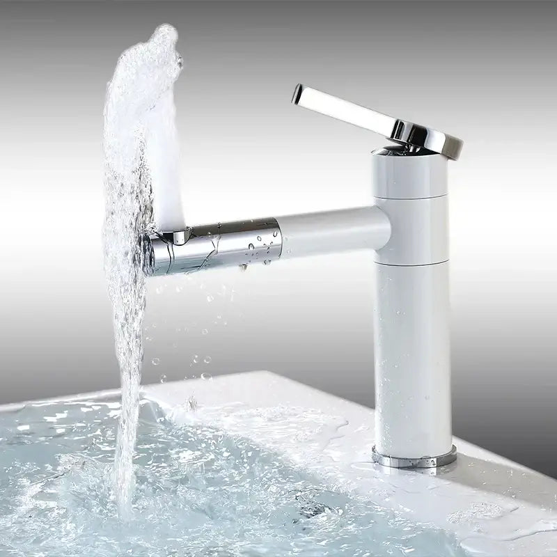Modern black & chrome brass bathroom faucet vessel sink mixer