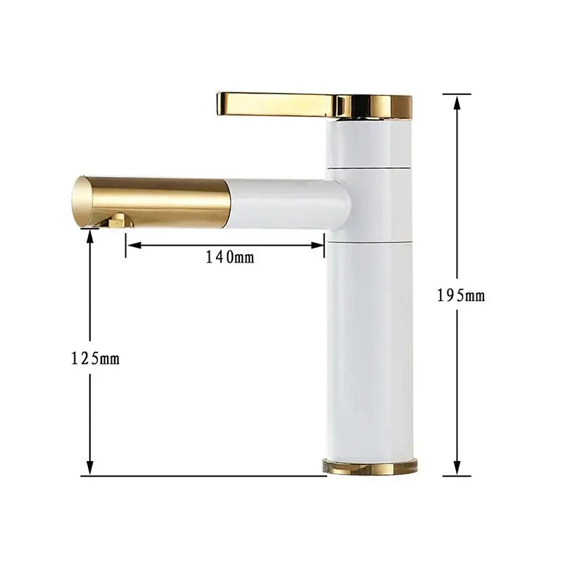 Modern black & chrome brass bathroom faucet vessel sink mixer