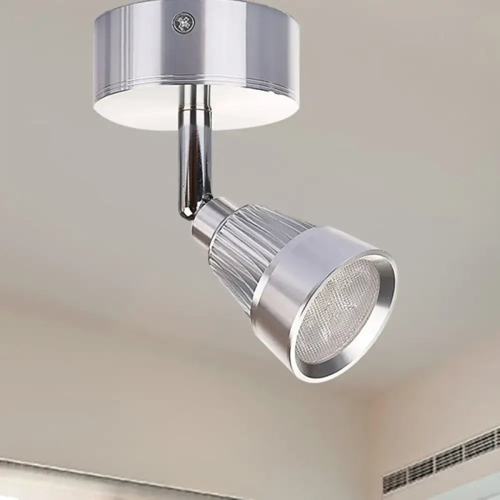 Modern black & chrome smd light wall light – bedroom rotatable sconce
