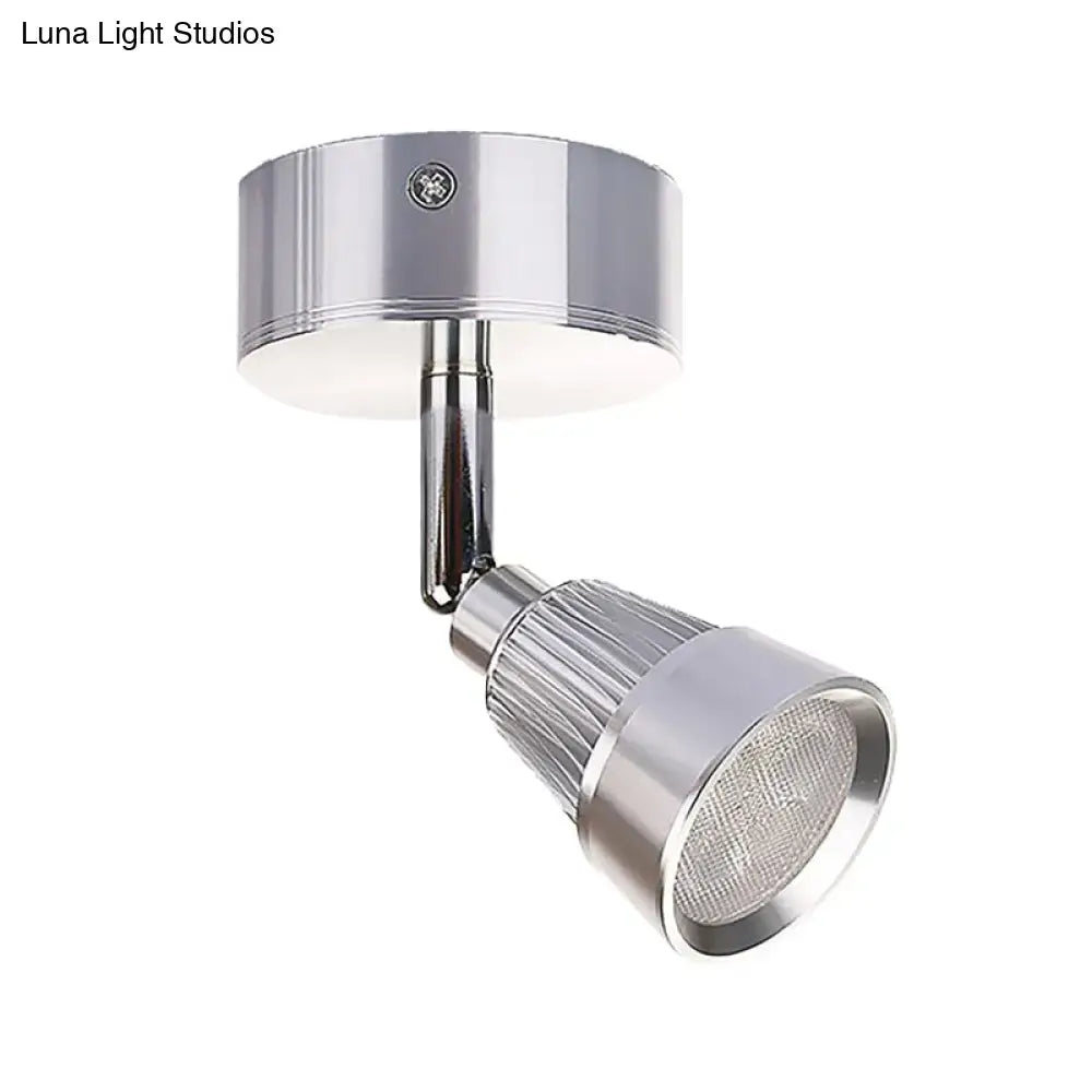 Modern black & chrome smd light wall light – bedroom rotatable sconce