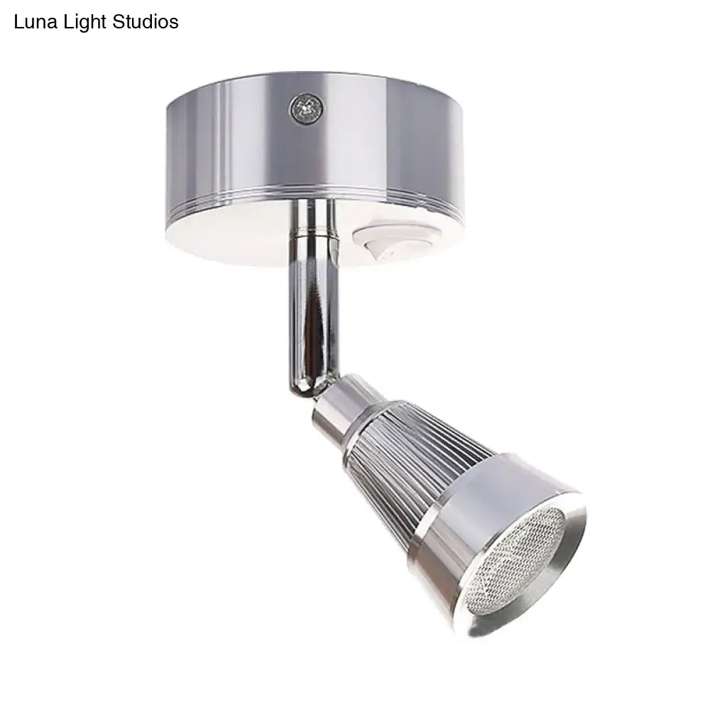 Modern black & chrome smd light wall light – bedroom rotatable sconce