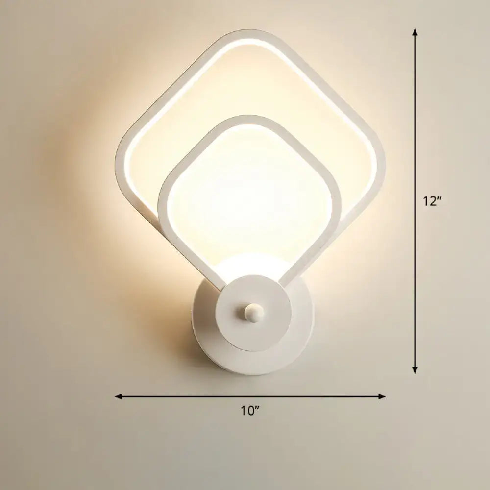 Modern black circular led light fixture – bedroom wall sconce