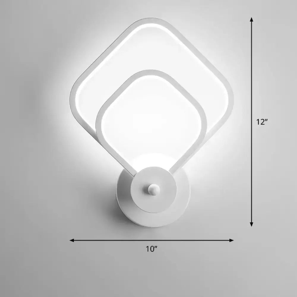 Modern black circular led light fixture – bedroom wall sconce