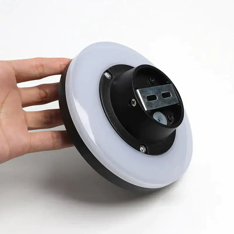 Modern black circular waterproof wall lamp bedroom three disc set