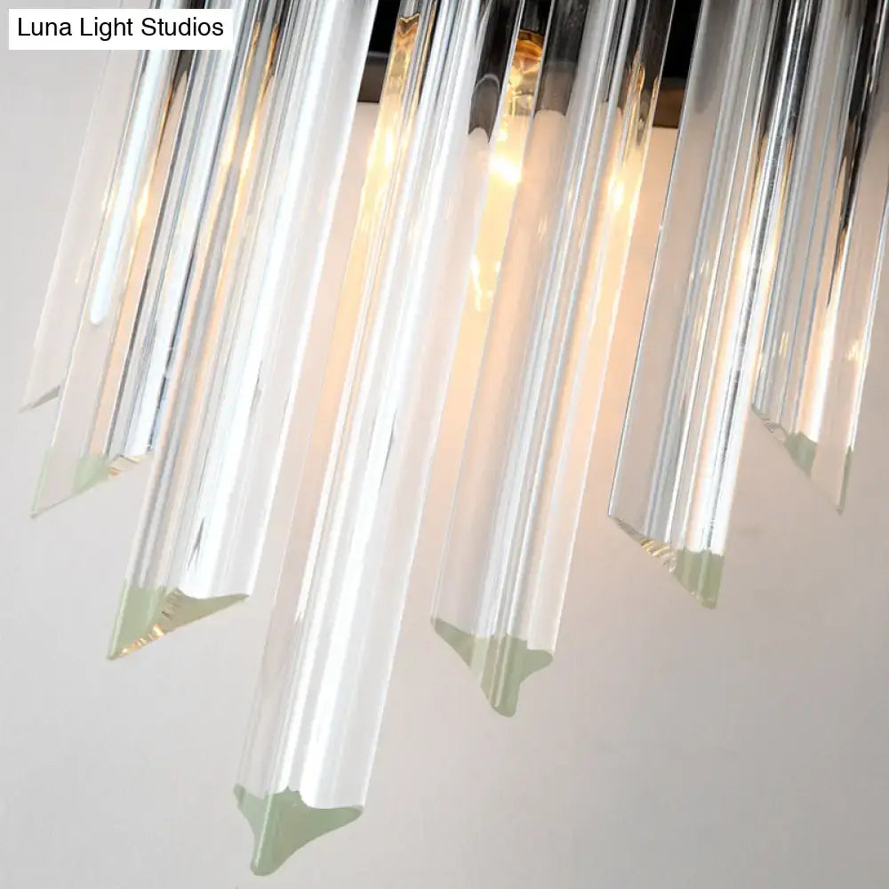 Modern black crystal wall lamp for living room