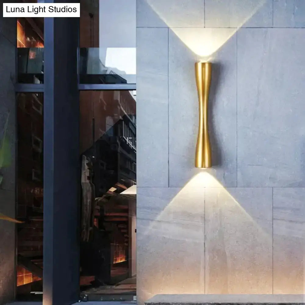 Modern black curved wall sconce outdoor waterproof porch light