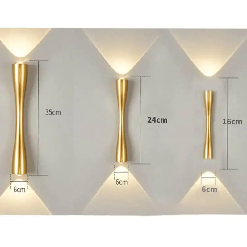 Modern black curved wall sconce outdoor waterproof porch light