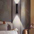 Modern black curved wall sconce outdoor waterproof porch light