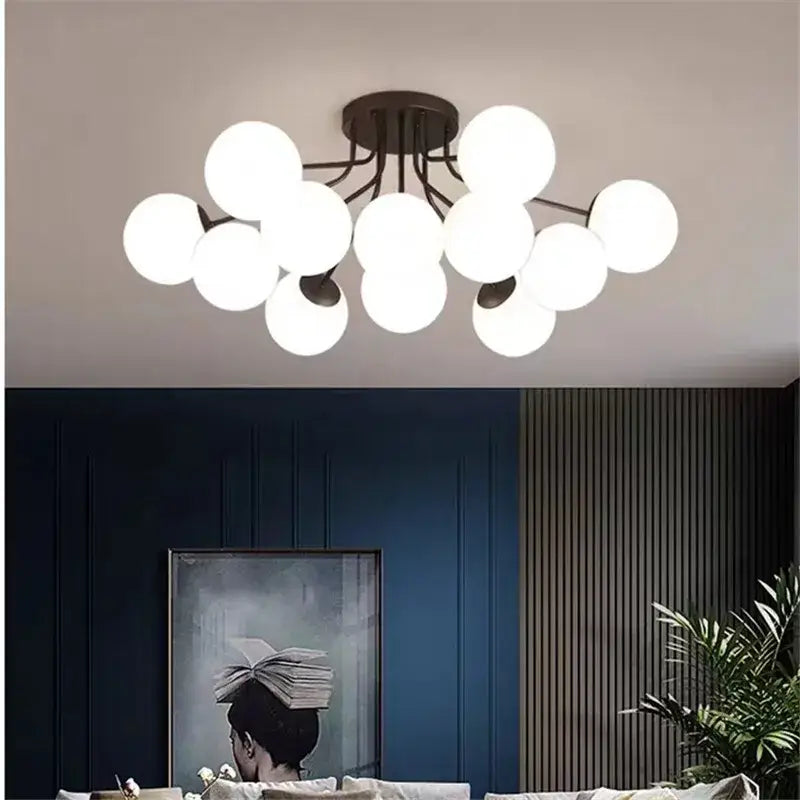 Modern black decorbites bubble glass led ceiling light living room