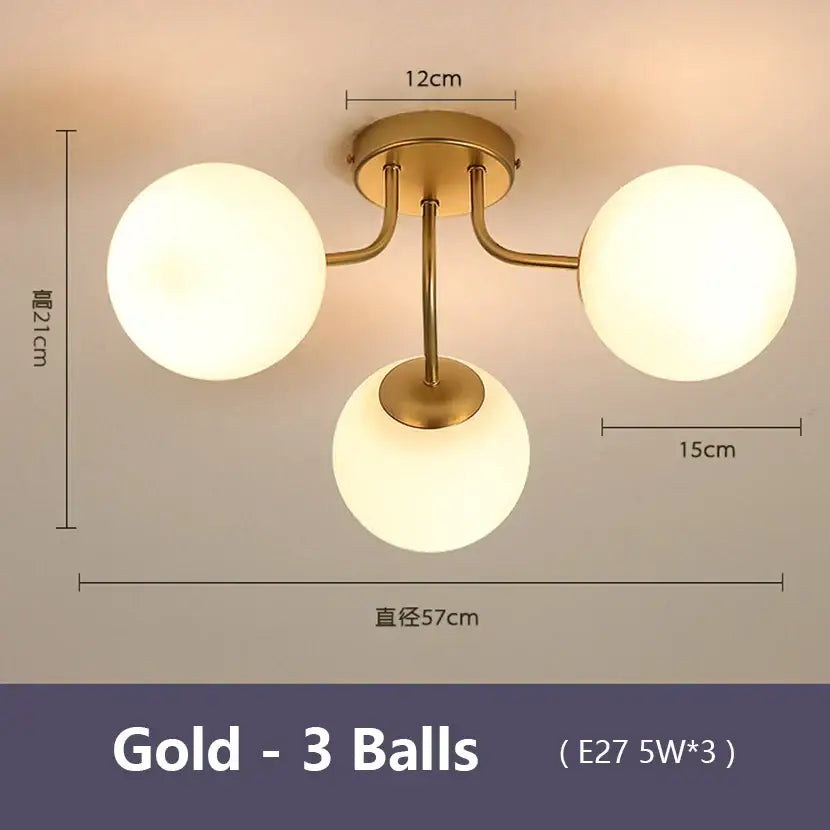 Modern black decorbites bubble glass led ceiling light living room