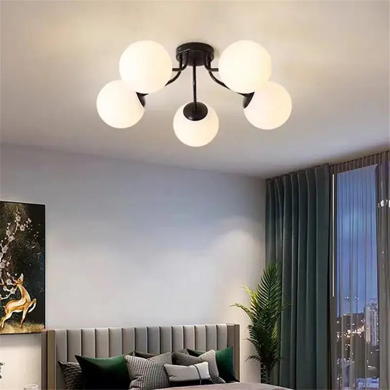 Modern black decorbites bubble glass led ceiling light living room
