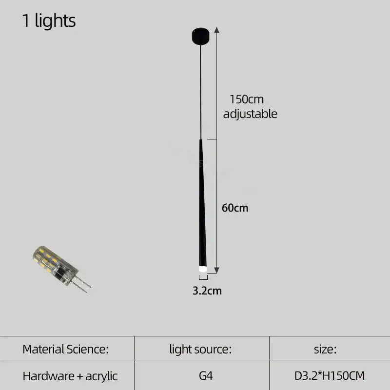 Modern black decorbites conical chandelier stair lamp kitchen lighting