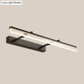 Modern black dual arm led vanity light with sleek rectangular design frosted glass diffuser warm white 220v-240v 110v-120v