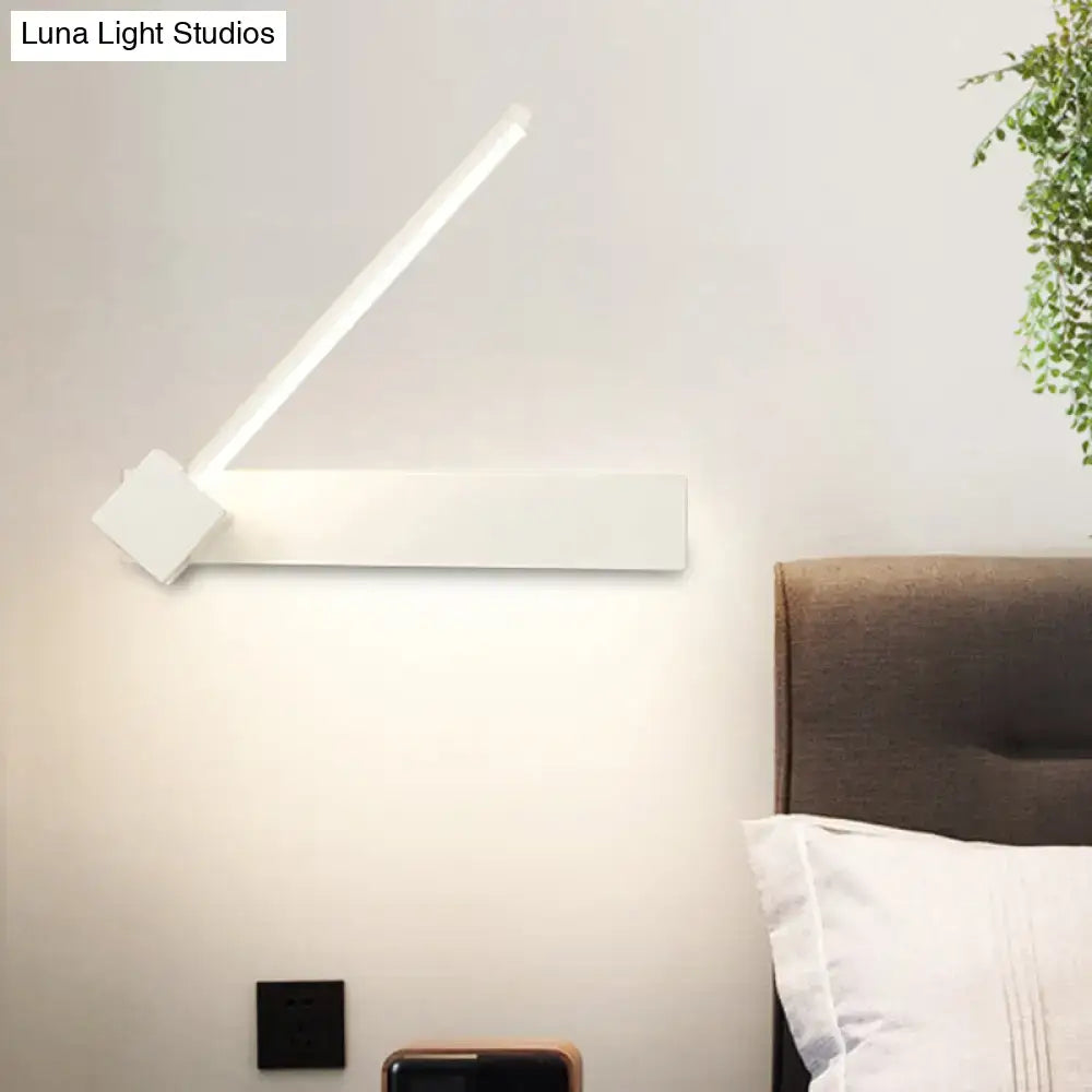 Modern black finish rotatable led wall sconce for bedroom lighting