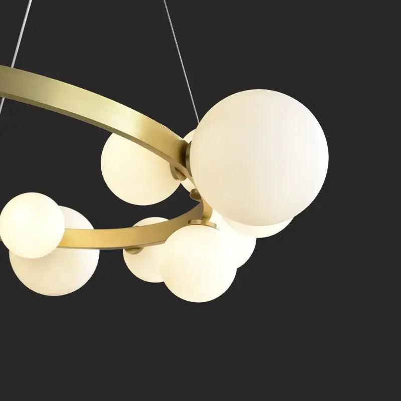 Modern black glass globe pendant light fixture dining room