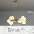 Modern black glass globe pendant light fixture dining room