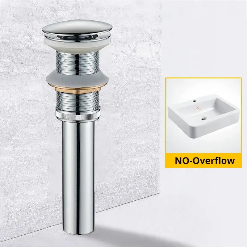 Modern black & gold brass basin sink pop up drain bathroom stopper