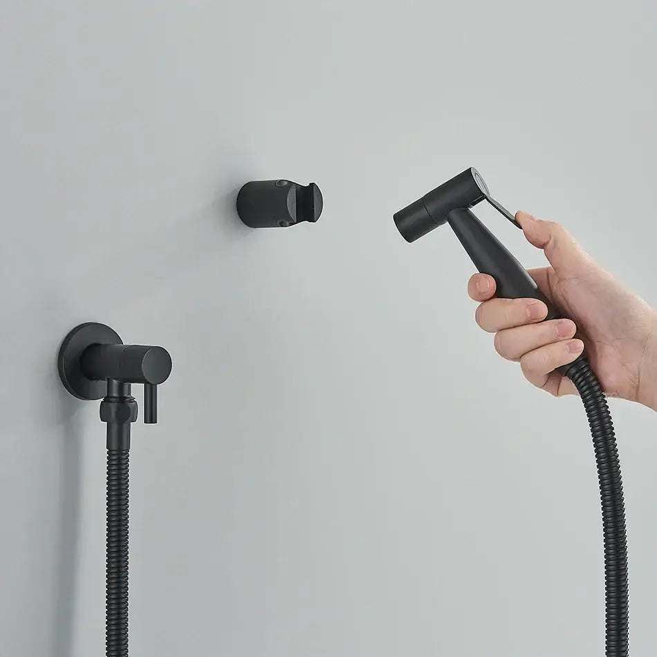 Modern black & gold brass bidet faucet – bathroom sprayer jet