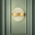 Modern black & gold circle led wall lamp for living room