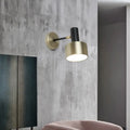 Modern black & gold cylinder sconce metal wall lighting living room