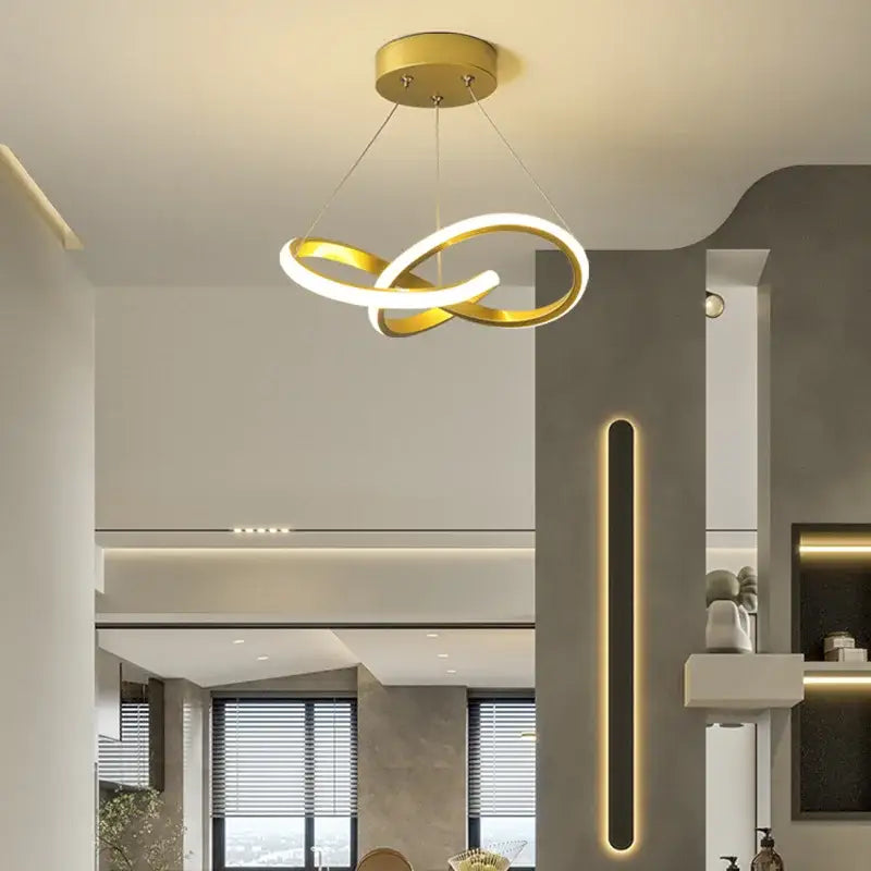 Modern black & gold decorbites contemporary chandelier dining room