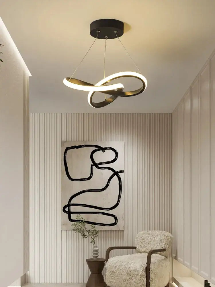 Modern black & gold decorbites contemporary chandelier dining room