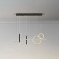 Modern black & gold led island pendant dining room dinner suspension