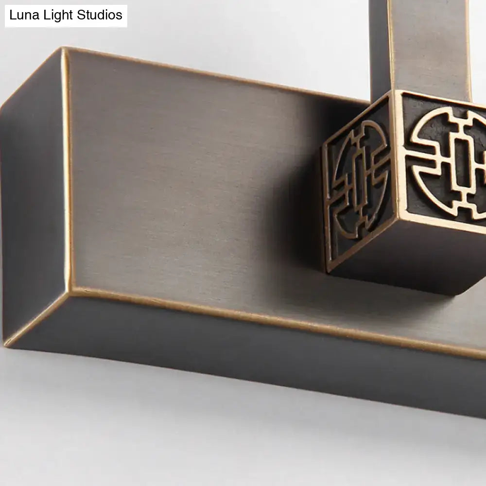 Modern black & gold led wall light bathroom vanity bronze finish