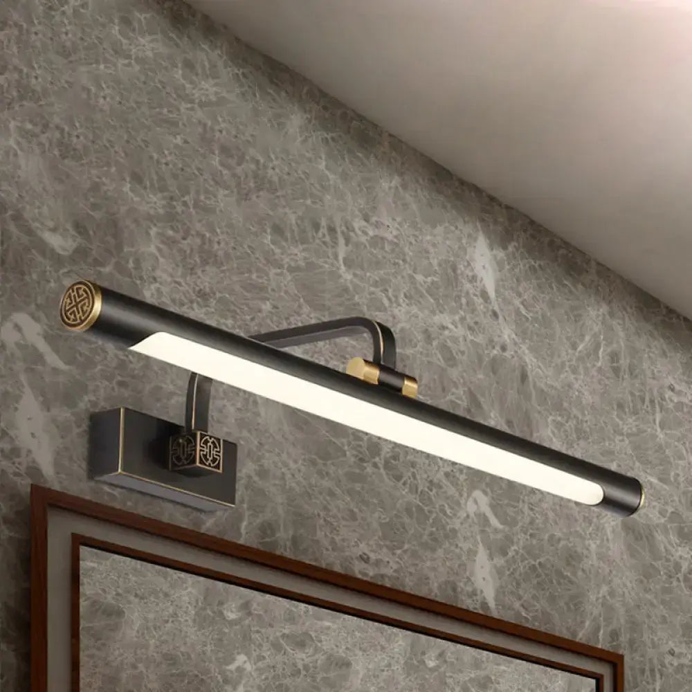 Modern black & gold led wall light bathroom vanity bronze finish