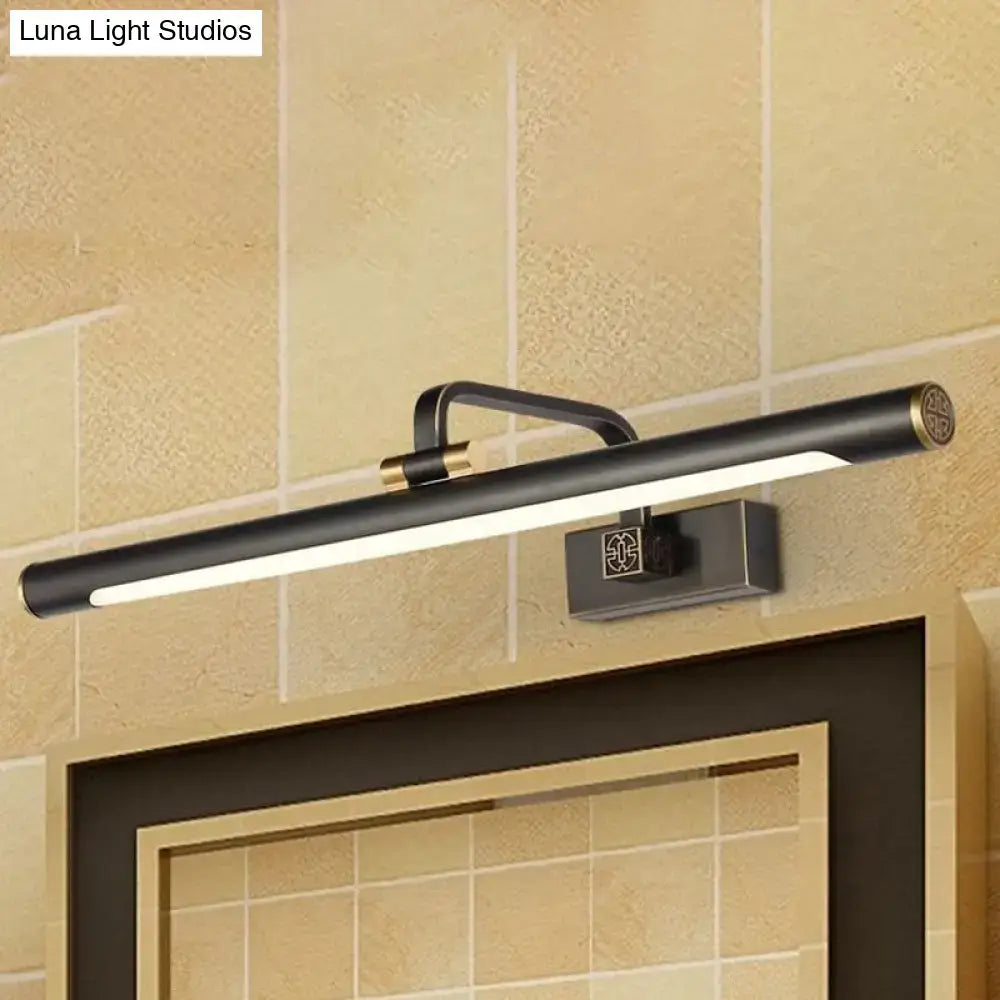 Modern black & gold led wall light bathroom vanity bronze finish